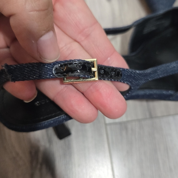 Worthington Womens Safira Pointed Toe Kitten Heel Pumps Sz 10 Denim - Picture 10 of 11